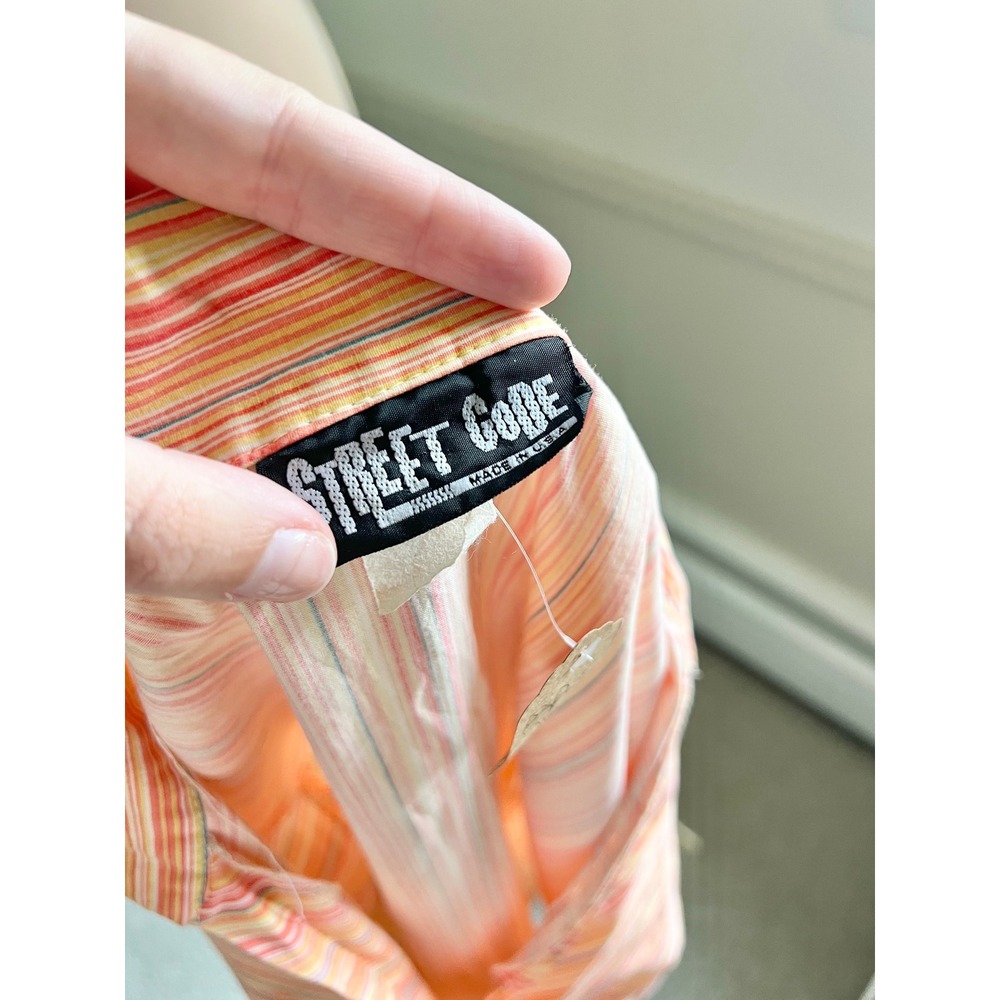 Vintage Y2K Street Code Striped Mini Dress - Picture 5 of 6